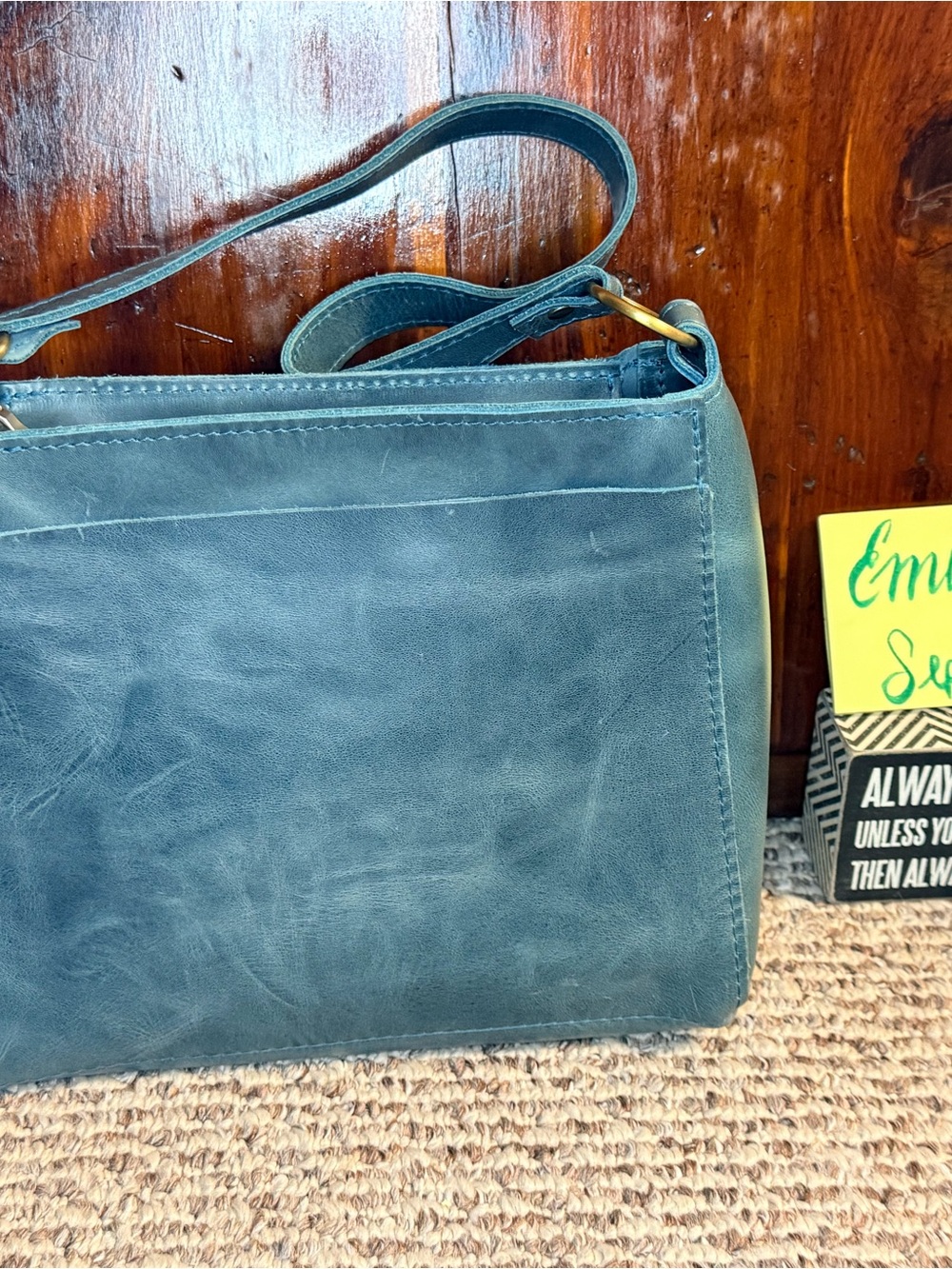Portland Leather Classic Triangle Bag in Cowboy Jeans